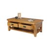 Country Oak Large 4 Drawer Coffee Table With Shelf - SUMMER SALE - 8
