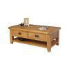 Country Oak Large 4 Drawer Coffee Table With Shelf - SUMMER SALE - 4