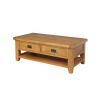 Country Oak Large 4 Drawer Coffee Table With Shelf - SUMMER SALE - 9