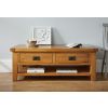 Country Oak Large 4 Drawer Coffee Table With Shelf - SUMMER SALE - 3