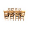 Country Oak 280cm Extending Cross Leg Oval Table and 8 Grasmere Brown Leather Chairs - SUMMER MEGA DEAL - 5