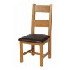 Chester Ladder Back Brown Leather Seat Oak Dining Chair - £20 OFF SUMMER SALE - 3