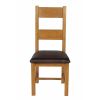 Chester Ladder Back Brown Leather Seat Oak Dining Chair - £20 OFF SUMMER SALE - 4