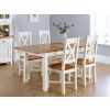Grasmere Cross Back Cream Painted Chair With Solid Oak Seat - 10% OFF SUMMER SALE - 4