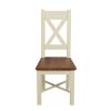 Grasmere Cross Back Cream Painted Chair With Solid Oak Seat - 10% OFF SUMMER SALE - 6