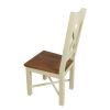 Grasmere Cross Back Cream Painted Chair With Solid Oak Seat - 10% OFF SUMMER SALE - 8