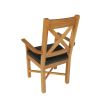 Grasmere Oak Carver Dining Chair With Brown Leather Seat -  SUMMER SALE - 9