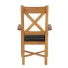 Grasmere Oak Carver Dining Chair With Brown Leather Seat -  SUMMER SALE - 10
