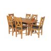 Grasmere Oak Carver Dining Chair With Brown Leather Seat -  SUMMER SALE - 11