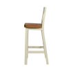 Billy Cross Back Cream Painted Assembled Bar Stool Solid Oak Seat - £60 OFF PRE ORDER SALE - 8