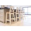 Billy Cross Back Cream Painted Assembled Bar Stool Solid Oak Seat - £60 OFF PRE ORDER SALE - 4