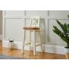 Billy Cross Back Cream Painted Assembled Bar Stool Solid Oak Seat - £60 OFF PRE ORDER SALE - 2