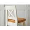 Billy Cross Back Cream Painted Assembled Bar Stool Solid Oak Seat - £60 OFF PRE ORDER SALE - 3