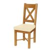 Grasmere Oak Chair with Cream Leather Seat - £30 OFF FLASH SALE - 3