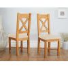 Grasmere Oak Chair with Cream Leather Seat - £30 OFF FLASH SALE - 2