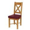 Grasmere Oak Chair with Red Leather Seat - £20 OFF SUMMER SALE - 3