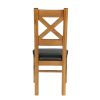 Windermere Cross Back Oak Chair With Black Leather Seat - £30 OFF FLASH SALE - 7