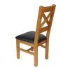 Windermere Cross Back Oak Chair With Black Leather Seat - £30 OFF FLASH SALE - 8