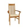 Chelsea Solid Oak Cream Leather Assembled Carver Dining Chair - SUMMER SALE - 8