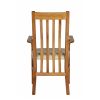 Chelsea Solid Oak Cream Leather Assembled Carver Dining Chair - SUMMER SALE - 7