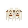 Country Oak 180cm Cream Painted Extending Dining Table and 4 Grasmere Cream Painted Chairs - SUMMER SALE - 11