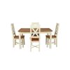 Country Oak 180cm Cream Painted Extending Dining Table and 4 Grasmere Cream Painted Chairs - SUMMER SALE - 9