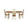 Country Oak 180cm Cream Painted Extending Dining Table and 4 Grasmere Cream Painted Chairs - SUMMER SALE - 10