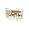 Country Oak 180cm Cream Painted Extending Dining Table and 4 Grasmere Cream Painted Chairs - SUMMER SALE - 7