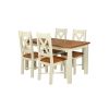 Country Oak 180cm Cream Painted Extending Dining Table and 4 Grasmere Cream Painted Chairs - SUMMER SALE - 6
