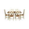 Country Oak 180cm Cream Painted Extending Dining Table 6 Grasmere Cream Painted Chairs - SUMMER SALE - 7