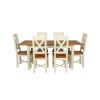 Country Oak 180cm Cream Painted Extending Dining Table 6 Grasmere Cream Painted Chairs - SUMMER SALE - 8