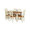 Country Oak 180cm Cream Painted Extending Dining Table 6 Grasmere Cream Painted Chairs - SUMMER SALE - 6