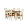 Country Oak 180cm Cream Painted Extending Dining Table 6 Grasmere Cream Painted Chairs - SUMMER SALE - 5
