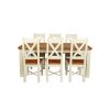 Country Oak 230cm Cream Painted Extending Dining Table and 6 Grasmere Cream Painted Chairs - SUMMER SALE - 8
