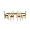 Country Oak 230cm Cream Painted Extending Dining Table and 6 Grasmere Cream Painted Chairs - SUMMER SALE - 11