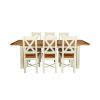 Country Oak 230cm Cream Painted Extending Dining Table and 6 Grasmere Cream Painted Chairs - SUMMER SALE - 9