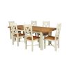 Country Oak 230cm Cream Painted Extending Dining Table and 6 Grasmere Cream Painted Chairs - SUMMER SALE - 5