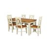 Country Oak 230cm Cream Painted Extending Dining Table and 6 Grasmere Cream Painted Chairs - SUMMER SALE - 6