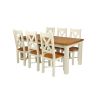 Country Oak 230cm Cream Painted Extending Dining Table and 6 Grasmere Cream Painted Chairs - SUMMER SALE - 7