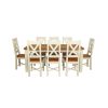 Country Oak 230cm Cream Painted Extending Dining Table and 8 Grasmere Cream Painted Chairs - SUMMER SALE - 7