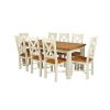 Country Oak 230cm Cream Painted Extending Dining Table and 8 Grasmere Cream Painted Chairs - SUMMER SALE - 6