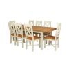 Country Oak 230cm Cream Painted Extending Dining Table and 8 Grasmere Cream Painted Chairs - SUMMER SALE - 4