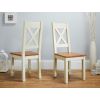 Country Oak 230cm Cream Painted Extending Dining Table and 8 Grasmere Cream Painted Chairs - SUMMER SALE - 3
