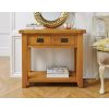 Country Oak 2 Drawer Fully Assembled Console Table - £50 OFF SUMMER SALE - 3