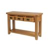 Country Oak 3 Drawer Console Table - £60 OFF SUMMER SALE - 11