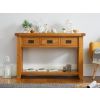 Country Oak 3 Drawer Console Table - £60 OFF SUMMER SALE - 3