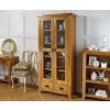 Country Oak Tall Glass Assembled Display Cabinet Unit - SUMMER SALE - 2