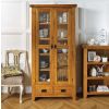 Country Oak Tall Glass Assembled Display Cabinet Unit - SUMMER SALE - 3