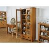 Country Oak Tall Glass Assembled Display Cabinet Unit - SUMMER SALE - 4