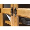 Country Oak Tall Glass Assembled Display Cabinet Unit - SUMMER SALE - 5
